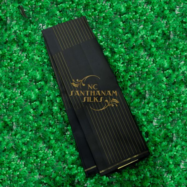 Kanchipuram rich black color saree