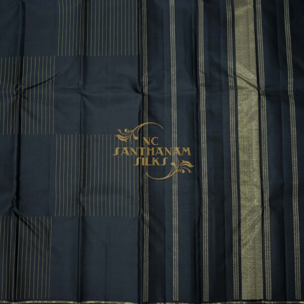 Kanchipuram rich black color saree - Image 4