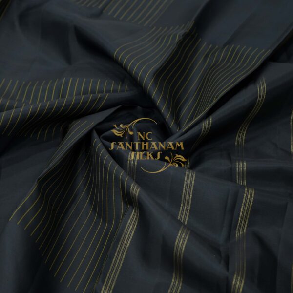 Kanchipuram rich black color saree - Image 3